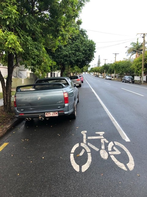 cycling city australia. image showing a bike lane in brisbane